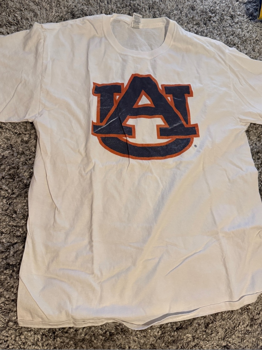 White Auburn Logo Short-Sleeve Men's T-Shirt